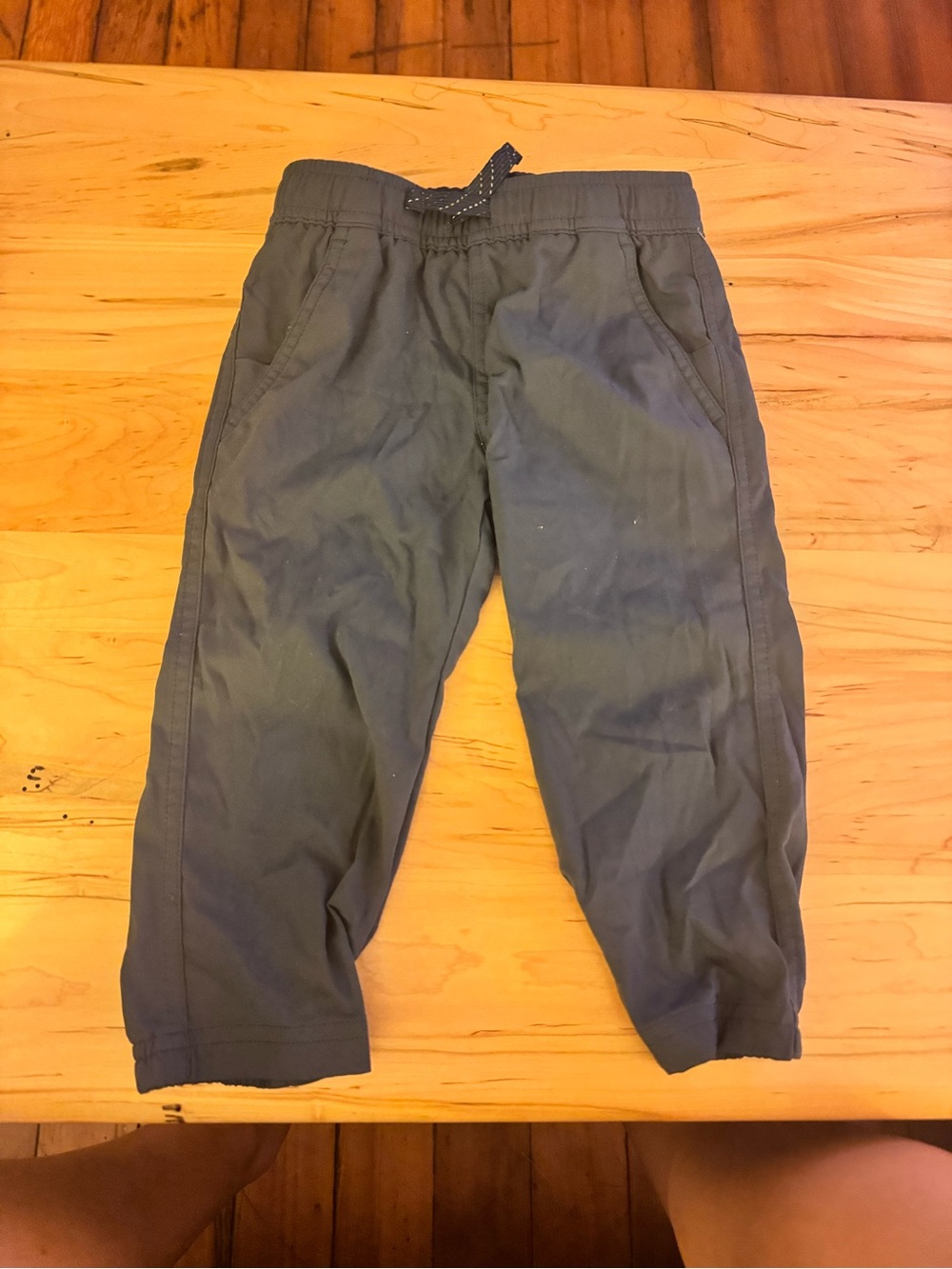 Kid Elastic-Drawcord Gray Jogger Pants